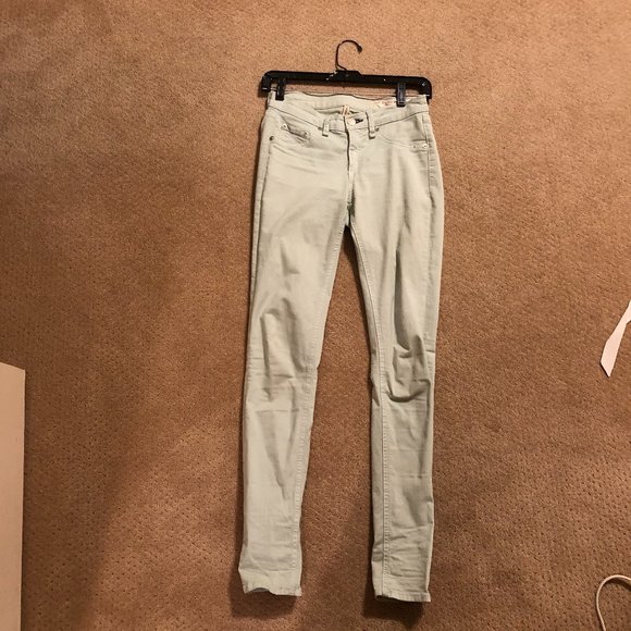 Rag & Bone Mint Colour Skinny Jeans - Picture 6 of 6